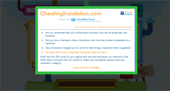 Desktop Screenshot of cheatingtranslators.com